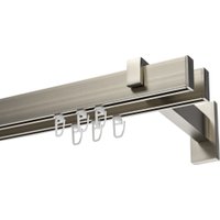 Карниз для штор Sundays Home Флэт Лайн Изи двойной (составной, заглушка, сатин, 3.2 м)