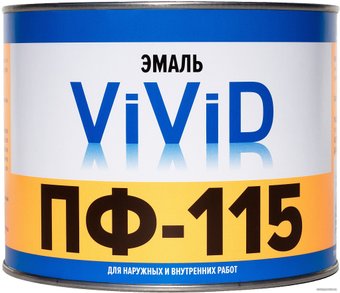 Эмаль ViViD ПФ-115 2 кг (черный)