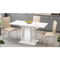 Кухонный стол Трия Кельн Тип 1 (белый/стекло белый глянец)