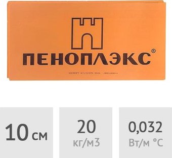 Теплоизоляция Пеноплэкс 1180x590 100 мм