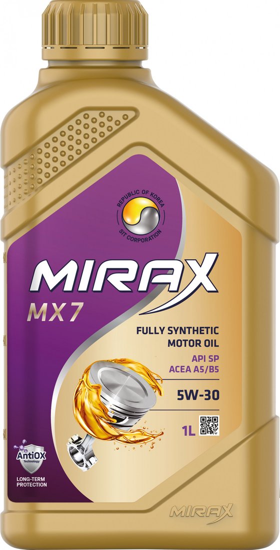 

Моторное масло Mirax MX7 5W-30 API SP 1л