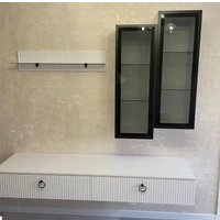 Шкаф распашной MLK Шарлиз с 1 стекл. дв. (Белое сияние) в Мозыре