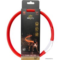 Ошейник Duvo Plus 13683/DV силиконовый, светящийся (красный)