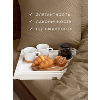 Евро комплект постельного белья Amore Mio Мако-сатин Тиснение Wild Микрофибра Евро 58500 (коричневый)