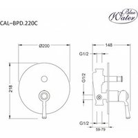 Смеситель Blue Water CAL-BPD.220C