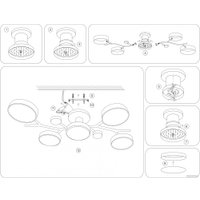 Припотолочная люстра Ambrella light FL4835/5 BK