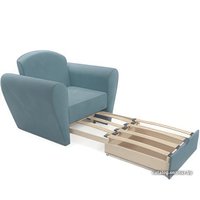 Кресло-кровать Мебель-АРС Квартет (велюр, голубой luna 089)