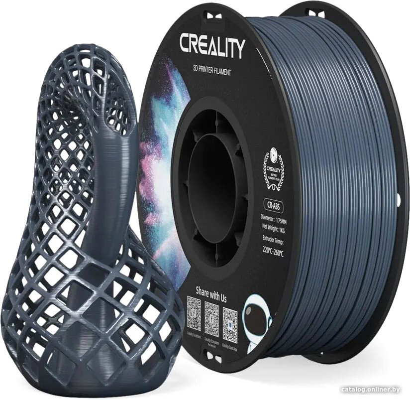 Филамент Creality CR-ABS 1.75 мм 1 кг (серый)
