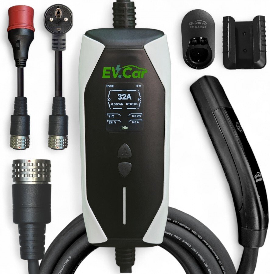 

Зарядная станция EVCar Tesla NACS B3 6-32A Wi-Fi (7кВт, 1 фаза, сменные вилки)