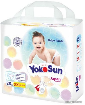 Трусики-подгузники YokoSun XXL 15-23 кг (28 шт)