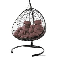 Подвесное кресло M-Group Для двоих 11450205 (коричневый ротанг/коричневая подушка)