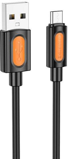 

Кабель Borofone BX114 USB Type-A - microUSB (1 м, черный)