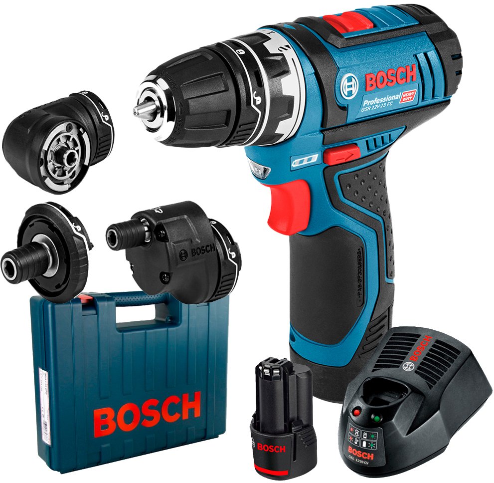

Винтоверт Bosch GSR 12V-15 FC Professional 06019F600A (с 1-м АКБ, кейс)