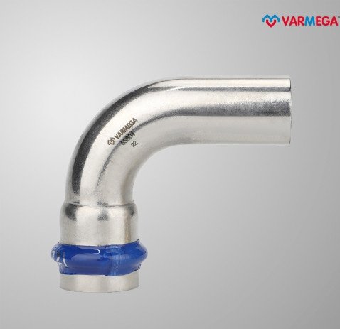 Фитинг Varmega Угольник 90° однораструбный Inox Press 28x28a VM711002828