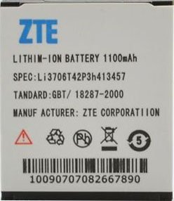 

Аккумулятор для телефона Копия ZTE Li3706T42P3H413457