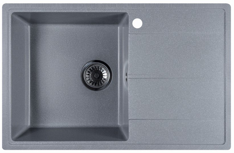 

Кухонная мойка Marblan Magnum L (серебристый, с сифоном)