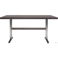 Кухонный стол Buro7 Двутавр 150 (классика, дуб мореный/серебро)