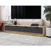 Тумба Интерлиния ТВ Концепт КТ-ТВ4-35 Техно (дуб золотой/пепел)