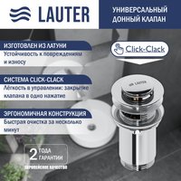 Умывальник Lauter 21855 + Spray 21CK308C + сифон 21635CH + донный клапан 21190CH (хром)