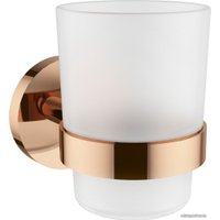 Стакан для зубной щетки и пасты Wellsee Finishing Touch 182509000 с держателем (розовое золото)