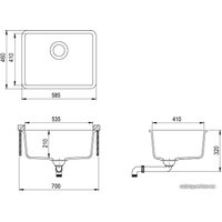 Кухонная мойка Aquasanita Arca SQA102W (alumetallic 202)