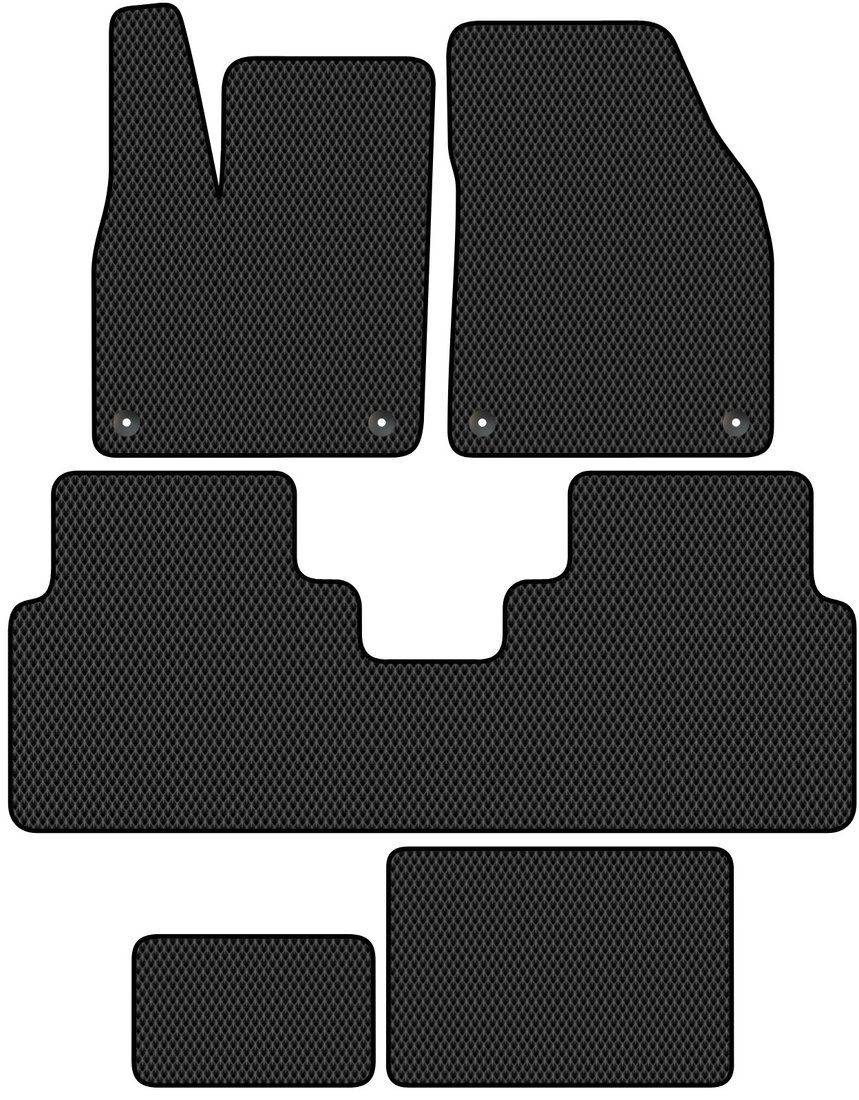 

Комплект ковриков для авто Alicosta Volkswagen ID.6 I (suv 7 мест / SUV) 2021 - Н.В. (черный, ромб)