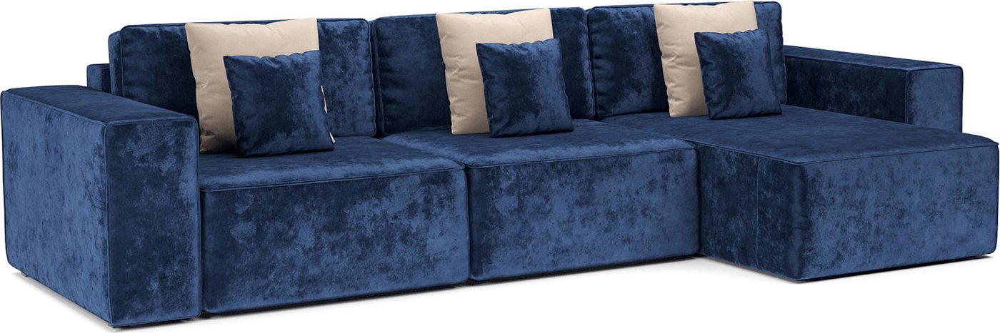 

Угловой диван Мебель-АРС Фессалия правый угол (велюр синий Plush OWV-21)