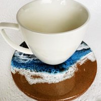 Подставка декоративная Wood_N_Sea Море с китом к-13