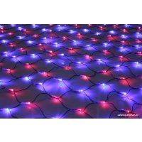 Гирлянда световая сетка IQLED Сеть с Flash мерцанием 230В 3x1 м красный/синий на черном проводе