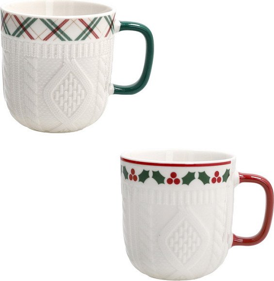 

Набор кружек Andrea Fontebasso New Milk & Coffee Let It Snow Ягоды и клетка NL614043042