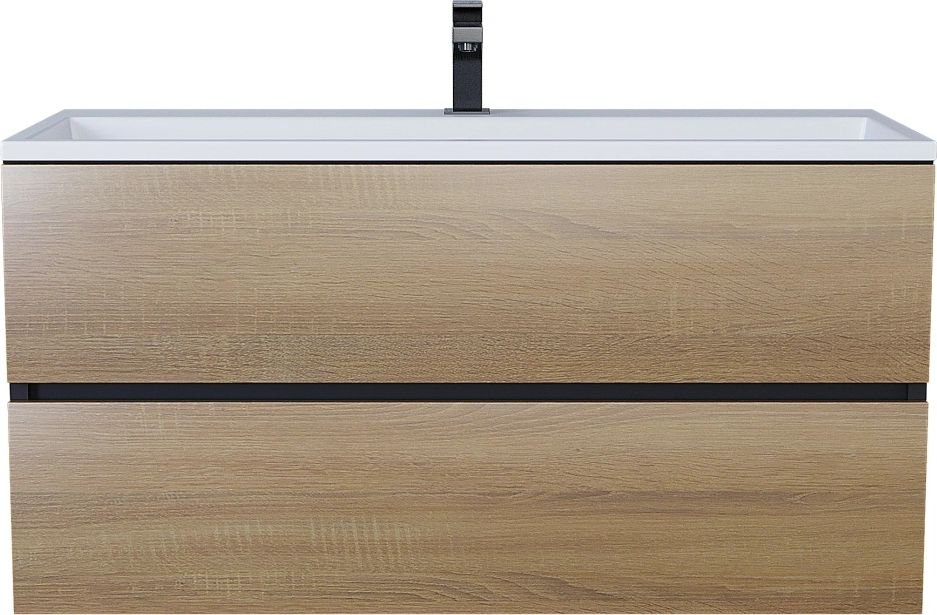 

Uperwood Тумба под умывальник Barsa 100 см (черный/дуб сонома)