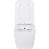 Унитаз подвесной Roxen Cube bidet в комплекте с инсталляцией StounFix Dual Fresh 6 в 1 968439 (кнопка: сатин)