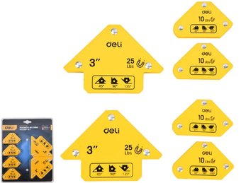 Угольник магнитный Deli DL-HDW06-EH1