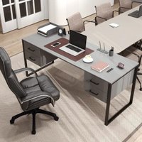 Стол Soma Slava 180x66 (серый/черный)