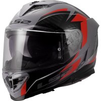 Мотошлем LS2 FF818 Storm III Dynamo (2XL, серый/красный)