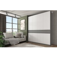 Шкаф распашной ЭлиГард Locarno 4 (дымчатый алмаз/белый)