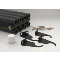 Стальной трубчатый радиатор Сунержа Эстет-00 EU50 1800х270 6 секций (матовый черный)