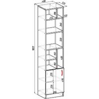 Стеллаж Мебель-класс Стеллаж Имидж-1 (белый/дуб сонома)