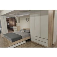 Кровать MLK Лори с ящиками 160х200 (дуб сонома/белый)