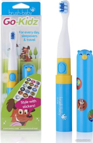 Электрическая зубная щетка Brush-Baby Go-Kidz Travel (синий)