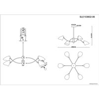 Подвесная люстра Evoluce Satta SLE103602-06