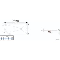 Душевой поддон RGW ST/AL-0128W 80x120 левый