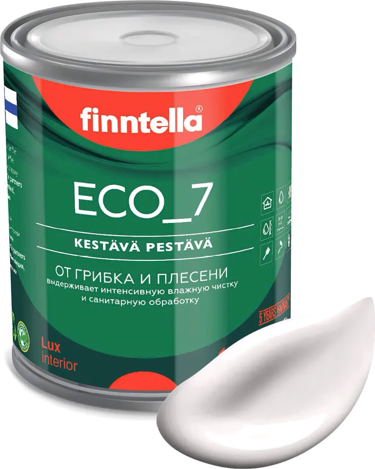 

Краска Finntella Eco 7 Maito F-09-2-1-FL112 0.9 л (молочно-белый)