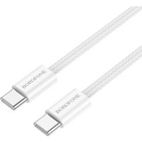 Кабель Borofone BX104 USB Type-C - USB Type-C (1 м, белый)