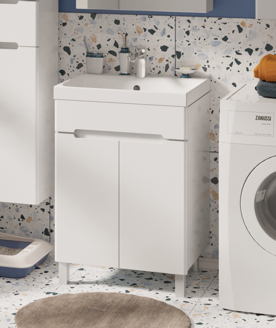 

Runo Тумба под умывальник Парма 60 2 двери (напольная)