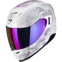 Мотошлем Scorpion Exo Exo-520 Evo Air Melrose (р. 2XS, белый перламутровый/розовый/зеленый)