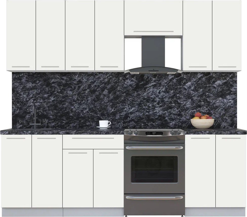 

Кухонный модуль Интерлиния Мила Пластик 2.4 А (зефирный/зефирный/кастилло темный)