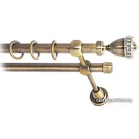 Карниз для штор Lm Decor Кубок (антик, гладкая, 3.2м 16мм, 2 ряда)