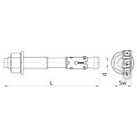 Анкер клиновой Rawlplug RL010010