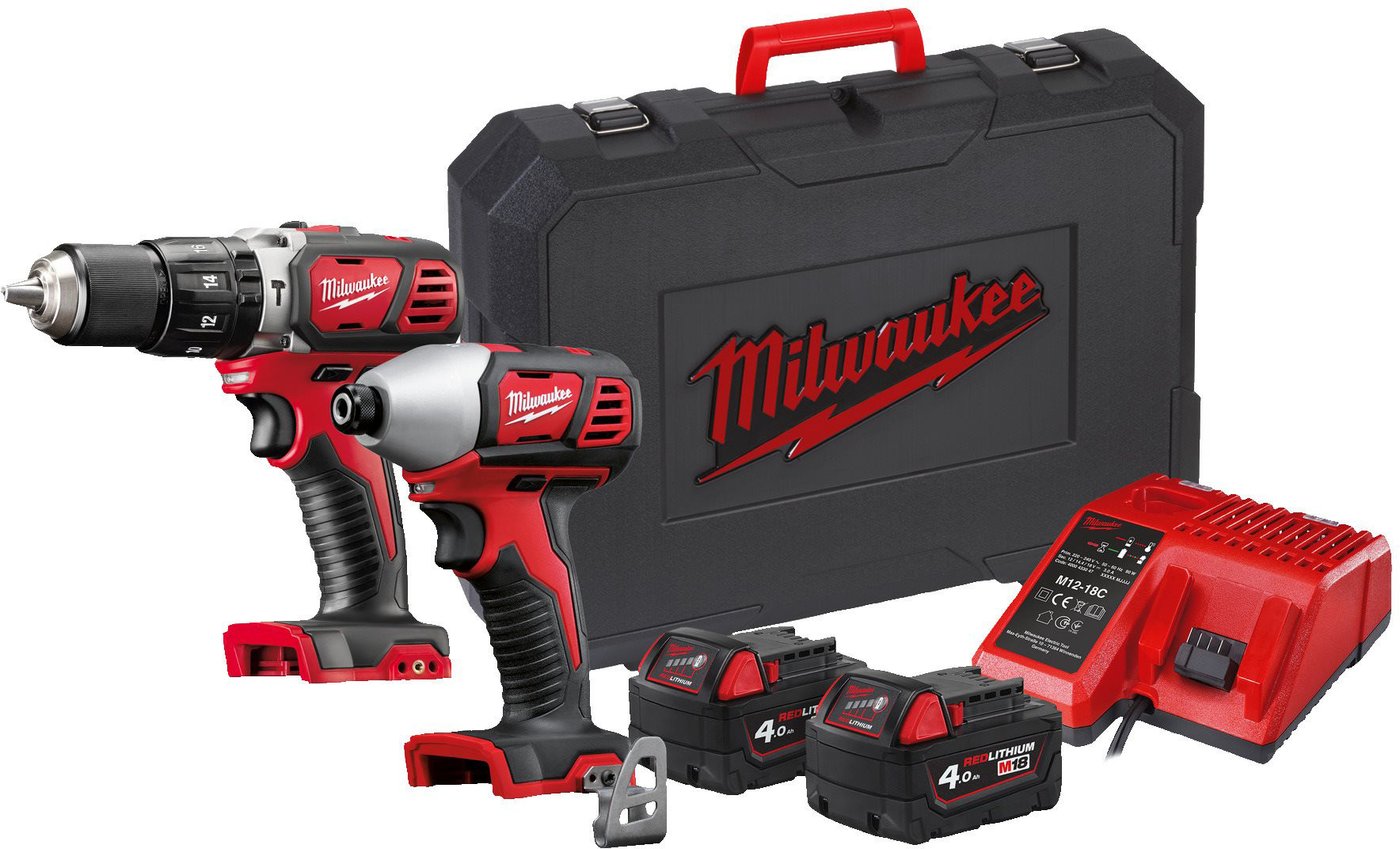 

Milwaukee M18 BPP2C-402C 4933443552 (шуруповерт, винтоверт, 2 АКБ, кейс)